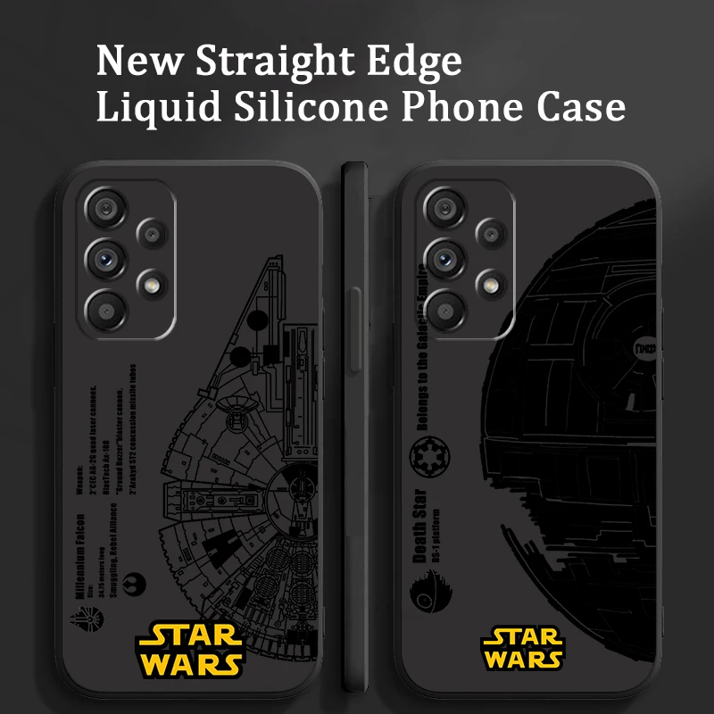 

Super Hero Star Wars Case For Samsung Galaxy A73 A53 A33 A52 A32 A22 A71 A51 A21S 4G 5G Liquid Rope Phone Cover