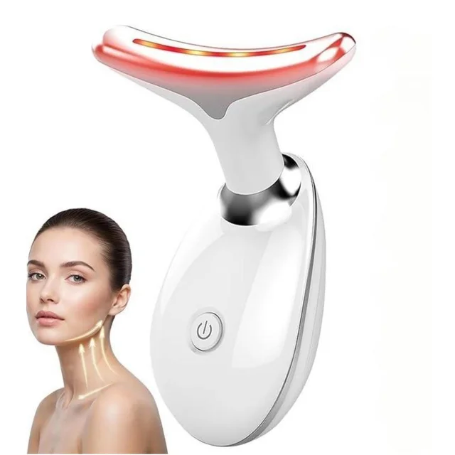 3 in 1 Face and Neck Massager Portable Micro Current Facial Beauty Device with Smart Vibration Skin Care Tool for Neck Firming 1