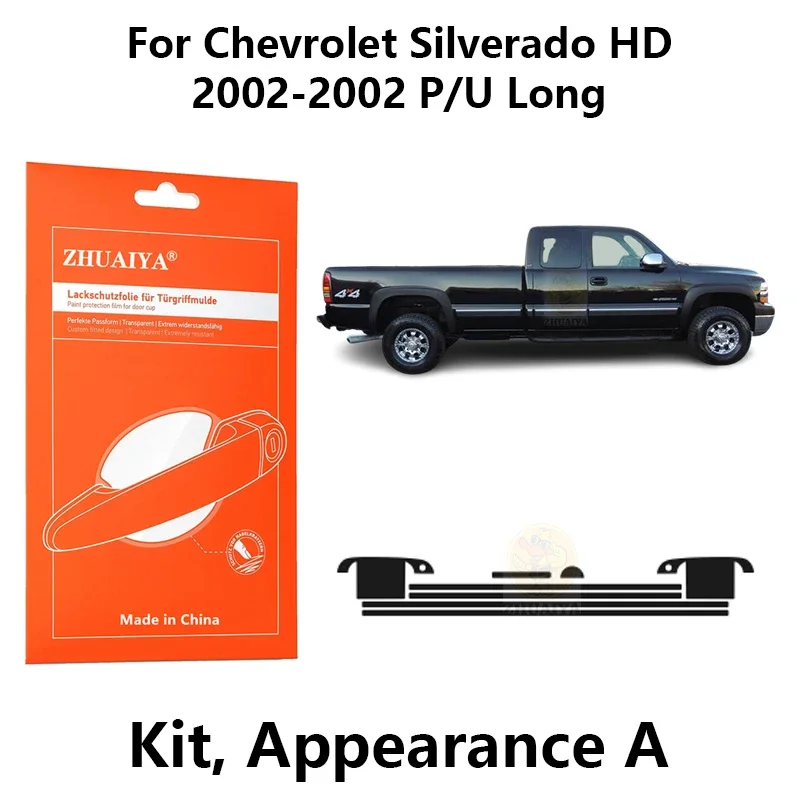 

Защитная пленка ZHUAIYA для красок дверной ручки, ТПУ PPF для Chevrolet Silverado HD 2004-2002 P/U Long