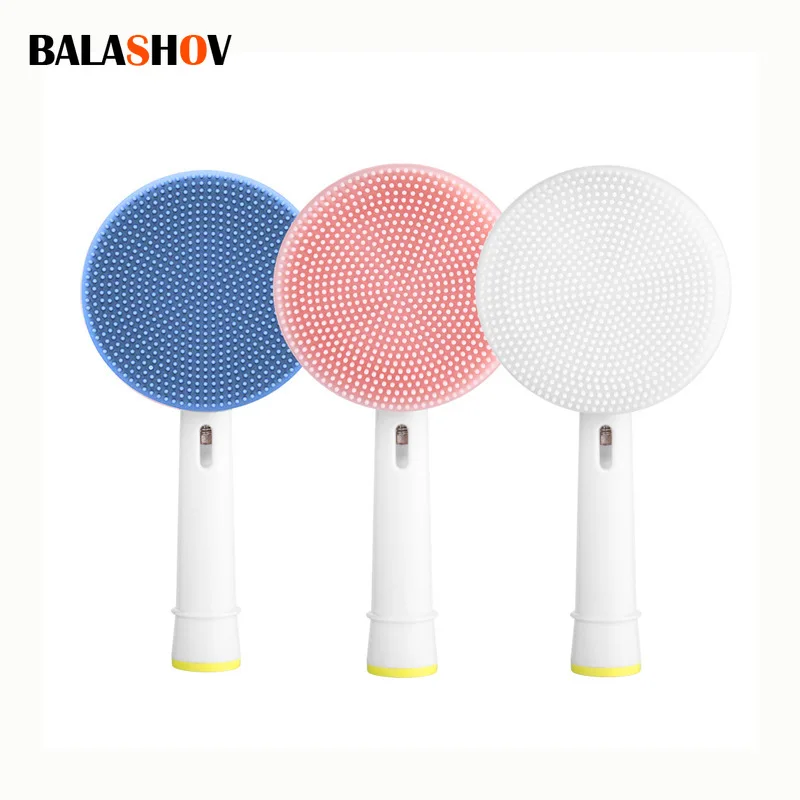 Electric Toothbrush Facial Cleansing Brush Head Replacement Brush Heads Ultrasound Cleansing Head Face Skin Care Tool For Oral-B 4colors face cleansing brush double head silicone massage brush exfoliating facial cleanser dropshipping massager skin care tool