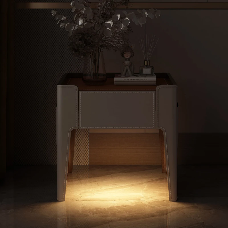 Italian Bedsides Table Wood Furniture for Bedroom