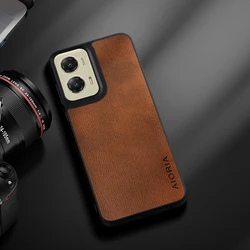 Elegant Lightweight Leather Wood Grain Phone Case - Durable & Stylish Protection for G Power 2024 5G (Coffee)