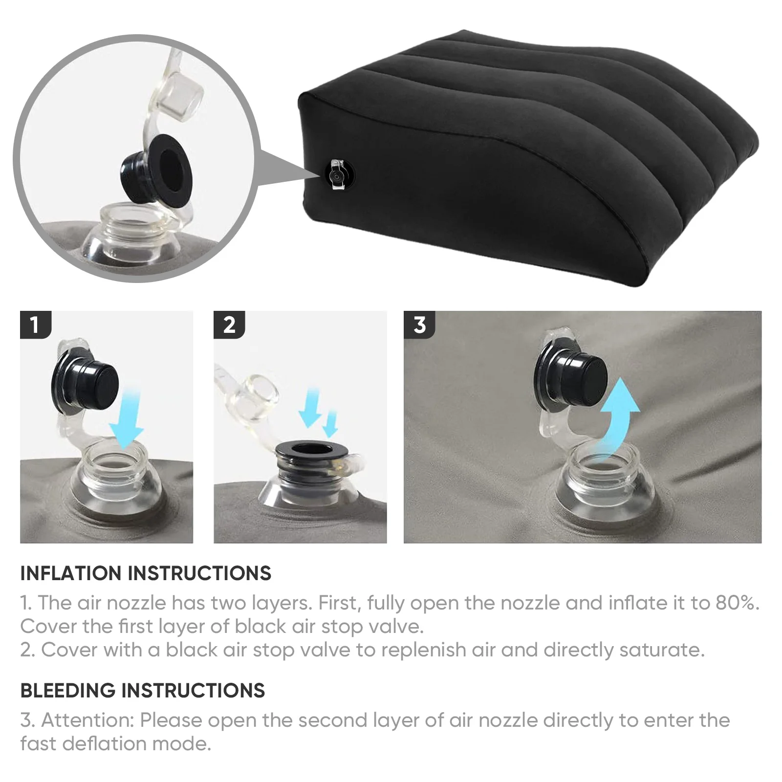 Leg Elevation Pillows,Inflatable Leg Pillows for Swelling, Portable Wedge Pillow for Improve Circulataion and Reduce Swelling 6