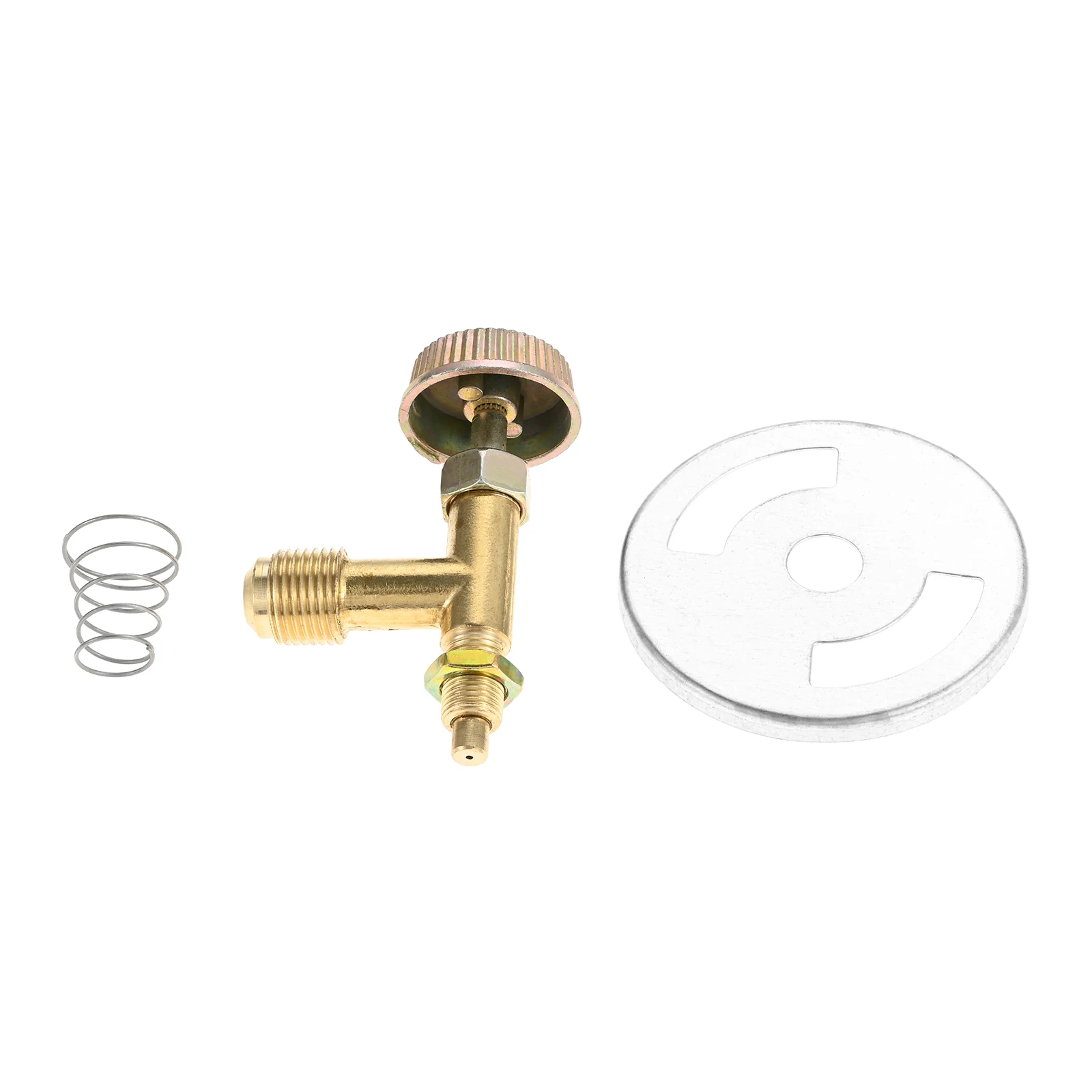 3/8" Male Swivel Flare Propane Gas Stove Needle Control Valve with Air Intake Burner Damper Spring Holder Outdoor Cooking 1kit