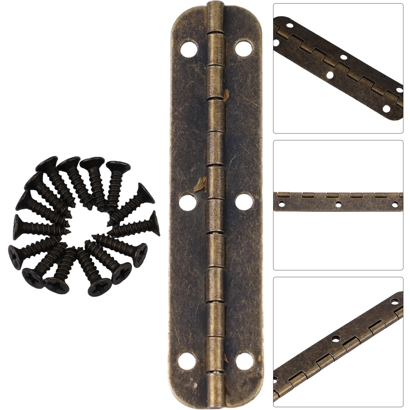 Door Long Oval Hinge Flat Cabinet Iron Hinge Plate 65mm Narrow Side Antique Pads Furniture Repairing Home Hardware