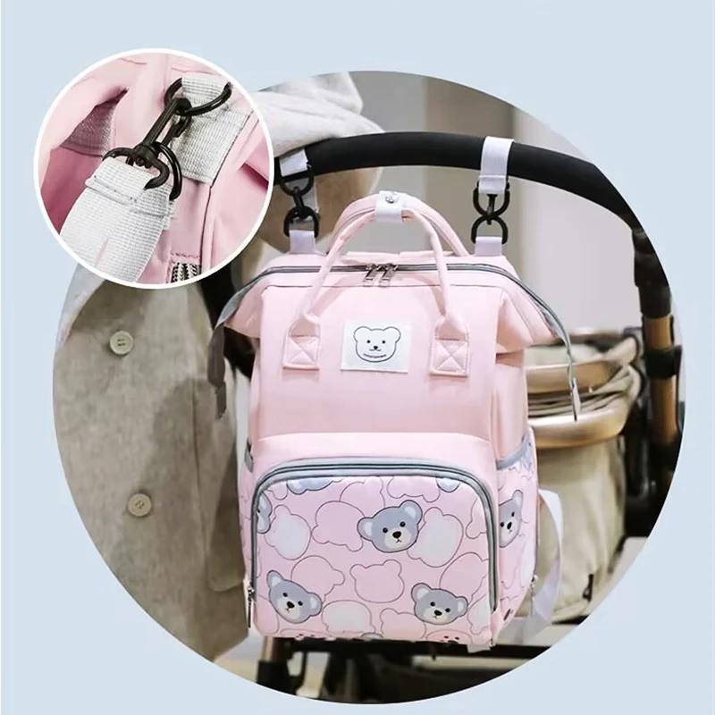 Backpack Diaper Bag Baby Essentials Travel Tote Multifunction Waterproof with Changing Station Pad Stroller Straps Big for Mommy