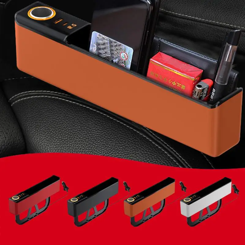 

Car Center Console Organizer Storage Box Auto Seat Gap Filler Multifunctional Auto Centre Console Storage For Keys Coins Wallet