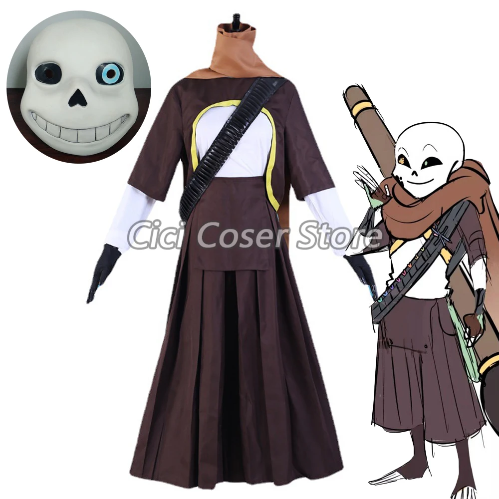 Game Undertale Ink Sans Cosplay Costume Halloween Outfit Uniform Custom Made