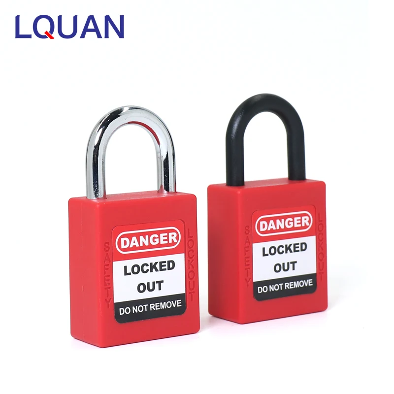 ABS Short Steel Shackle Engineering Plastic Isolation Lockout Padlock Equipment LOTO Lock Same Or Different Key
