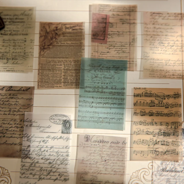 100 шт./книга, материал двойного материала, книга в стиле ретро, серия Memoir, мини, 50 шт., не требующий отрыва, справочник, декоративная бумага 3