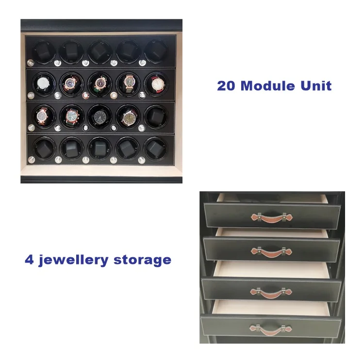 S2a674195703746dbb3c2628594c01b239 Luxury Jewelry High Quality Microfiber Leather Custom Watch Winder Safe Box