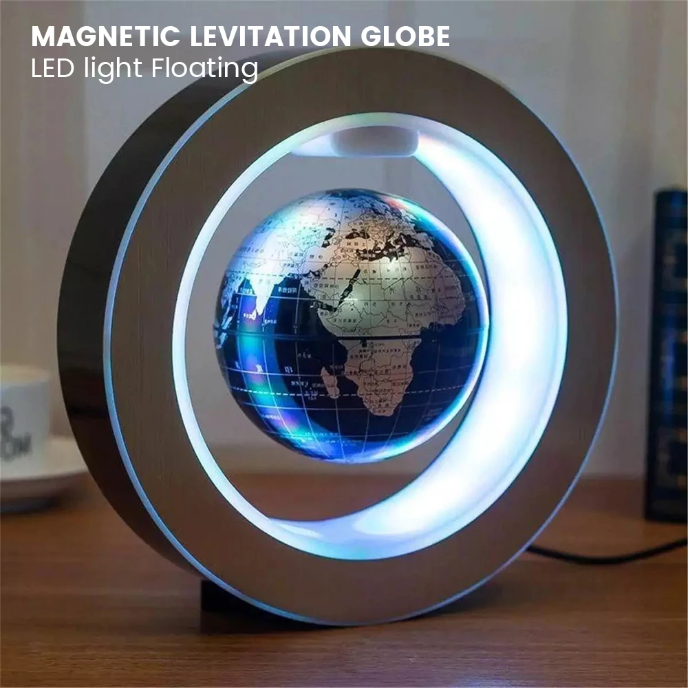 O/C Shape Levitating Lamp Magnetic Levitation Globe LED Earth Floating Lamp  Rotating Globe Bedside Lights Novelty Christmas Gift - AliExpress