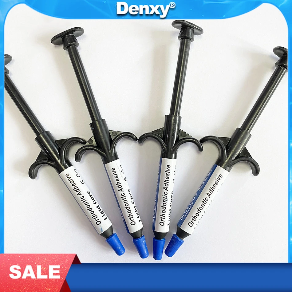 2/4pcs Dental Orthodontic Adhesive Light Cure Blue Glue Bonding System