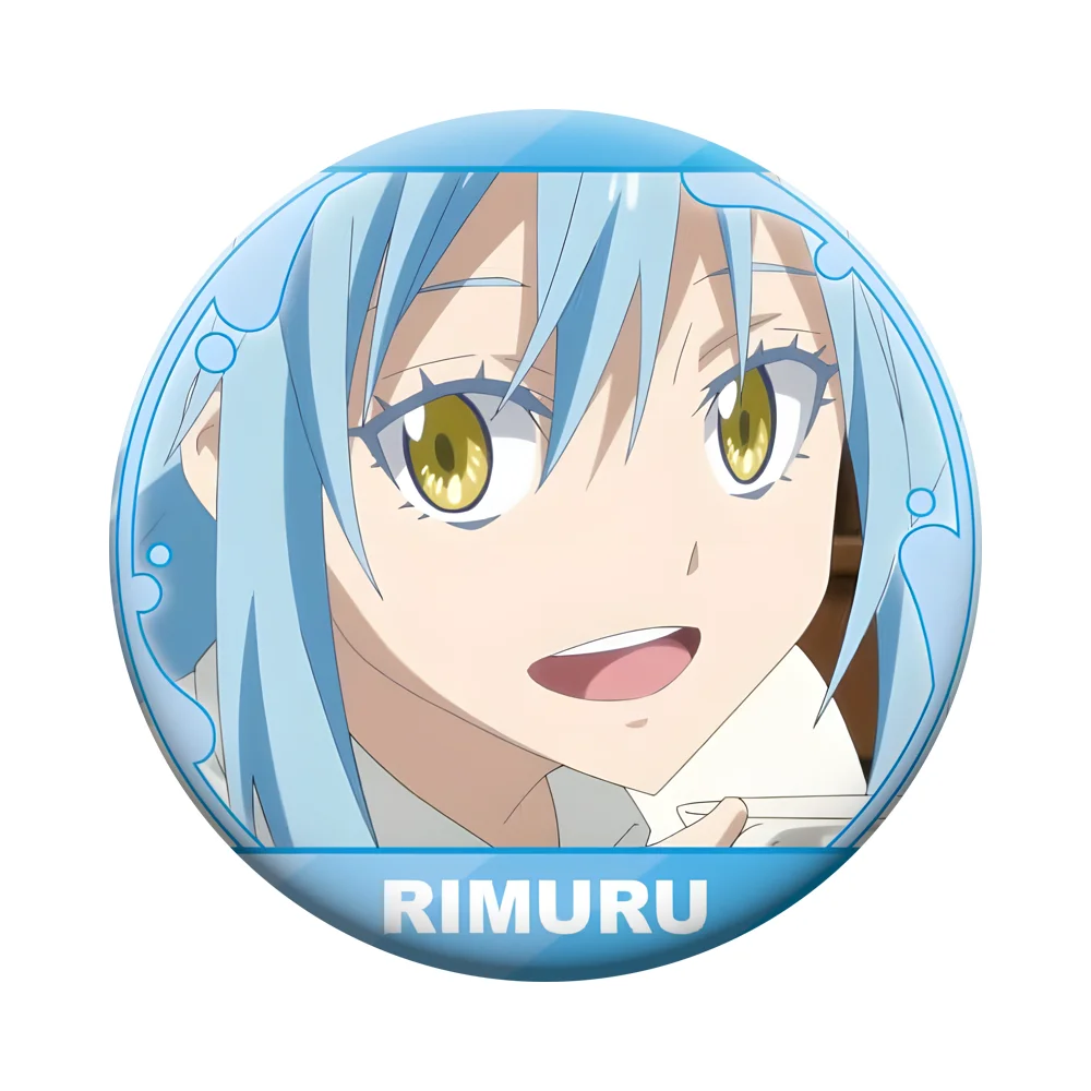 Tensura Anime Slime Acrylic Metal Badge Pin - Rimuru & Milim Design