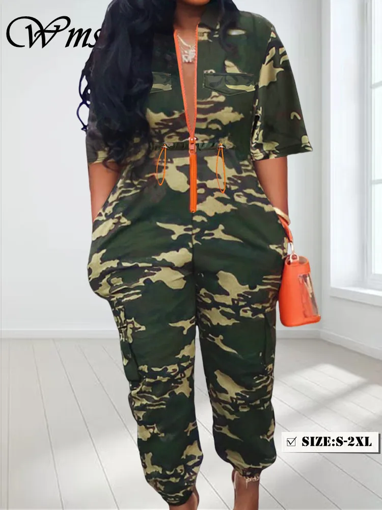 

Wmstar Jumpsuit Women Camouflage Cargo Pants Pockets Casual Cool Fashion New Street Wear Romper Wholesale Dropshipping S-2XL