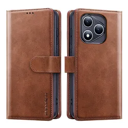 Leather Wallet Case with Card Holder and Magnetic Flip Stand - Enhanced Phone Protection Cover - HONOR 400 Lite (Brown)