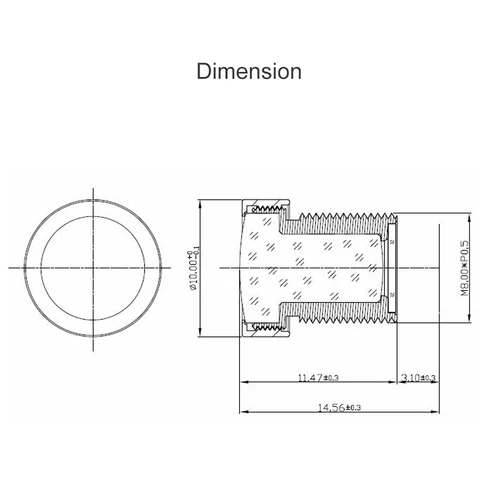 Witrue 2.1mm M8 렌즈 1/3 인치 5MP F2.2 CCTV 보안 카메라에 대 한 650nm IR 필터 렌즈와 151 학위 광각 151 학위 4