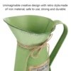 Rustic Metal Flower Vase Vintage Farmhouse Jug Vase Handle Galvanized Milk Jug Pitcher Retro Watering Can Flower Arrangement 5
