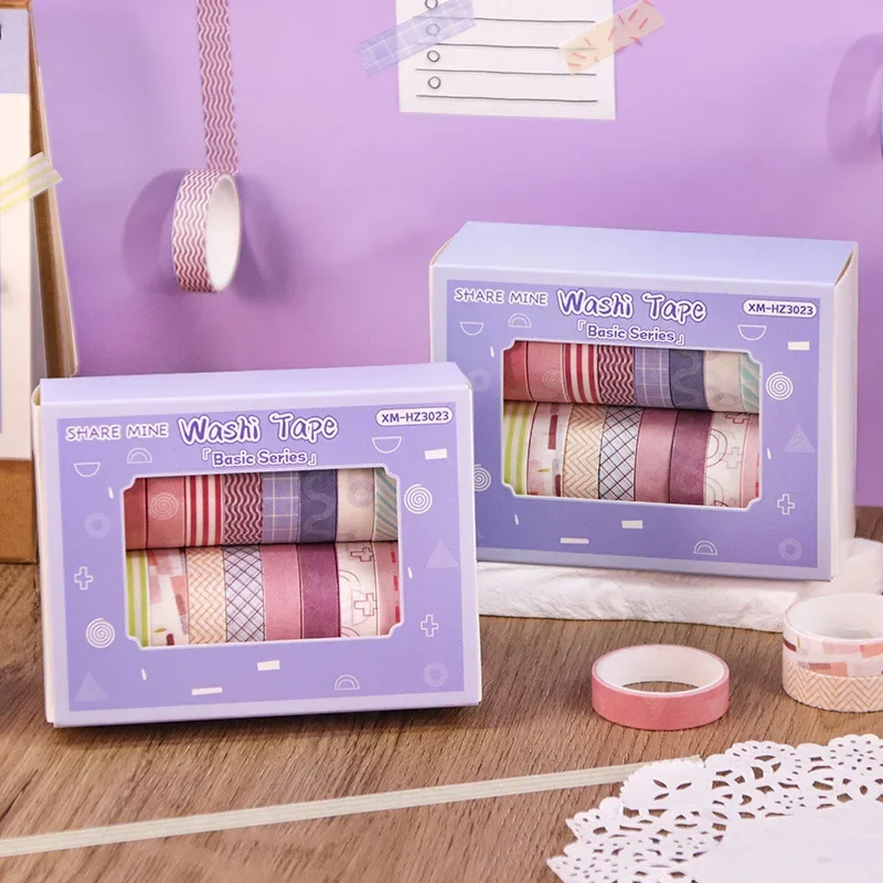 Colorful Slim Solid Color Tape Set DIY Decorative Masking Tape 20 Rolls