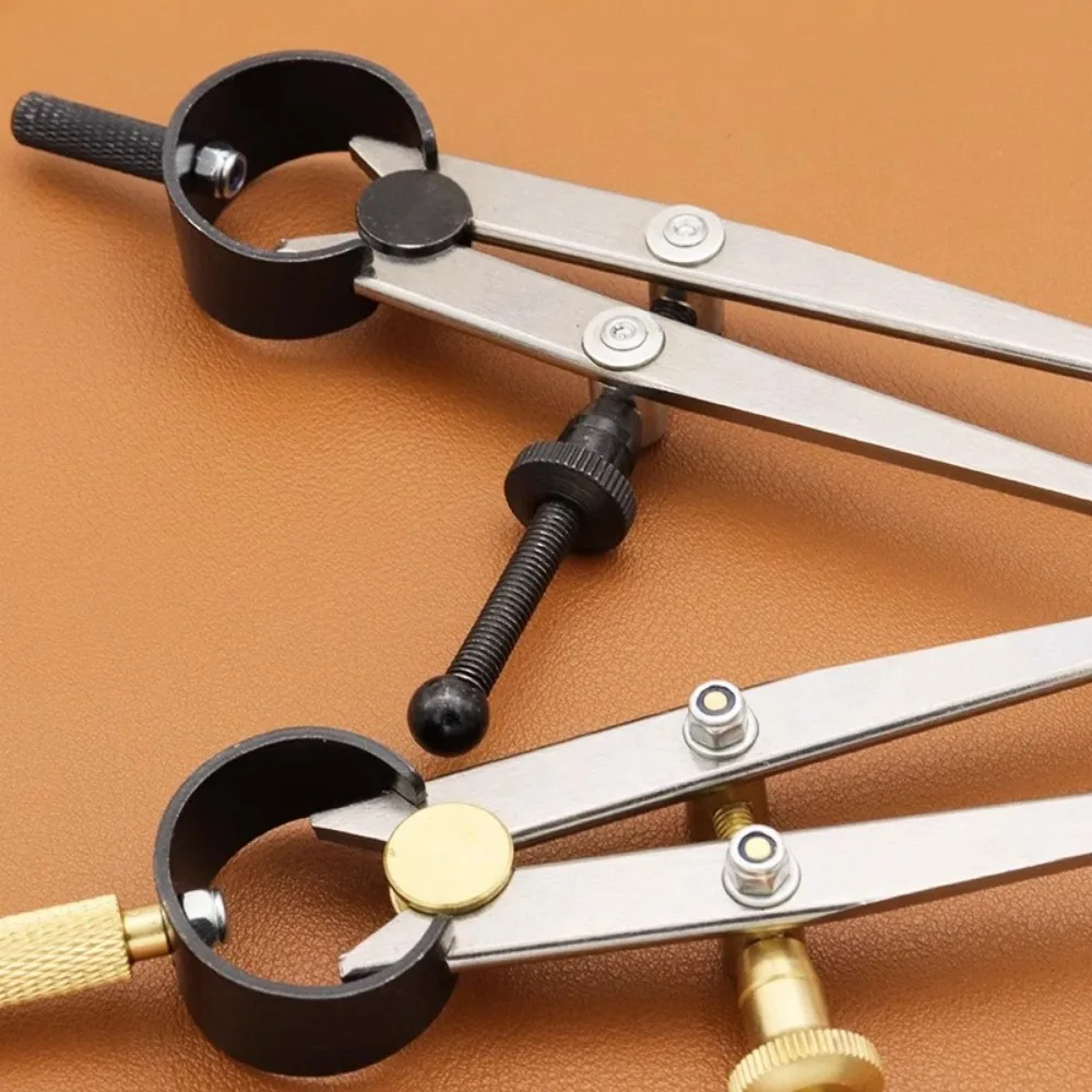 Adjustable Leather DIY Edge Creaser Leather Rotating Compass Creaser for Woodworking Drawing Wing Divider Caliper Radius10-20M leather craft tool kit leather craft tool leather craft tools leather tools