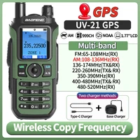 Baofeng UV-21 PRO GPS Walkie Talkie Multi Band Wireless Copy Frequency Long Range Type-C Upgrade UV 17 PRO GPS Ham Two Way Radio 1