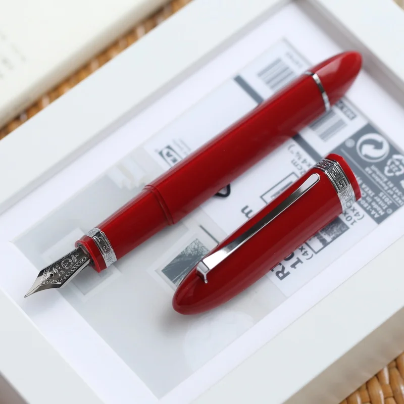Majohn V60 Triangular Piston Resin Fountain Pen EF/F Nib Ink Writing Gift Pen School Office Business Stationery Supplies 4