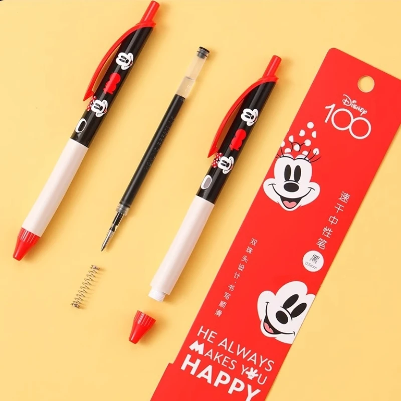 

Disney Press Gel Pen Cartoon Quick-drying Pen And Ink Student Exam Office 0.5mm Black Signature Pen Individually Packaged