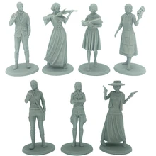 

Arkham Horror Board Game Resin Figure Model Kit 1/32 Scale Miniature Investigator Figurines Modelling Unpainted Kits