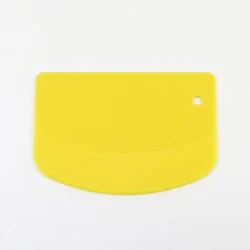 Silicone Cream Spatula and Dough Scraper - Versatile Pastry Baking Tool (Yellow)