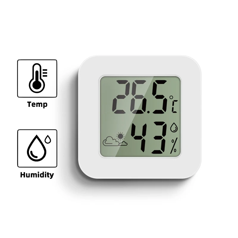 Termometro digitale LCD Mini igrometro ambiente temperatura interna sensore  misuratore di umidità termometro per interni temperatura - AliExpress