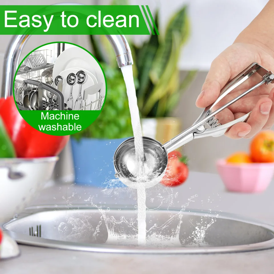 Cuillère à Glace Avec Déclencheur Facile, Cuillère à Biscuits