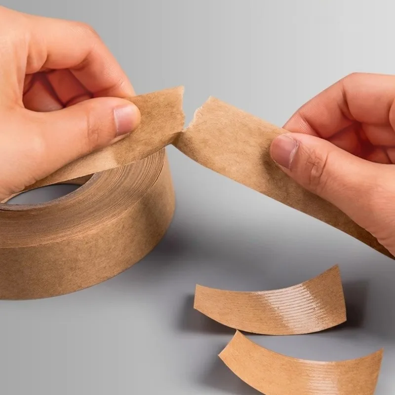 Adhesive Tape 50M Waterproof Kraft Paper Tape Water Glue Hand-Tear Self Adhesive Watercolor Chinese Painting Art