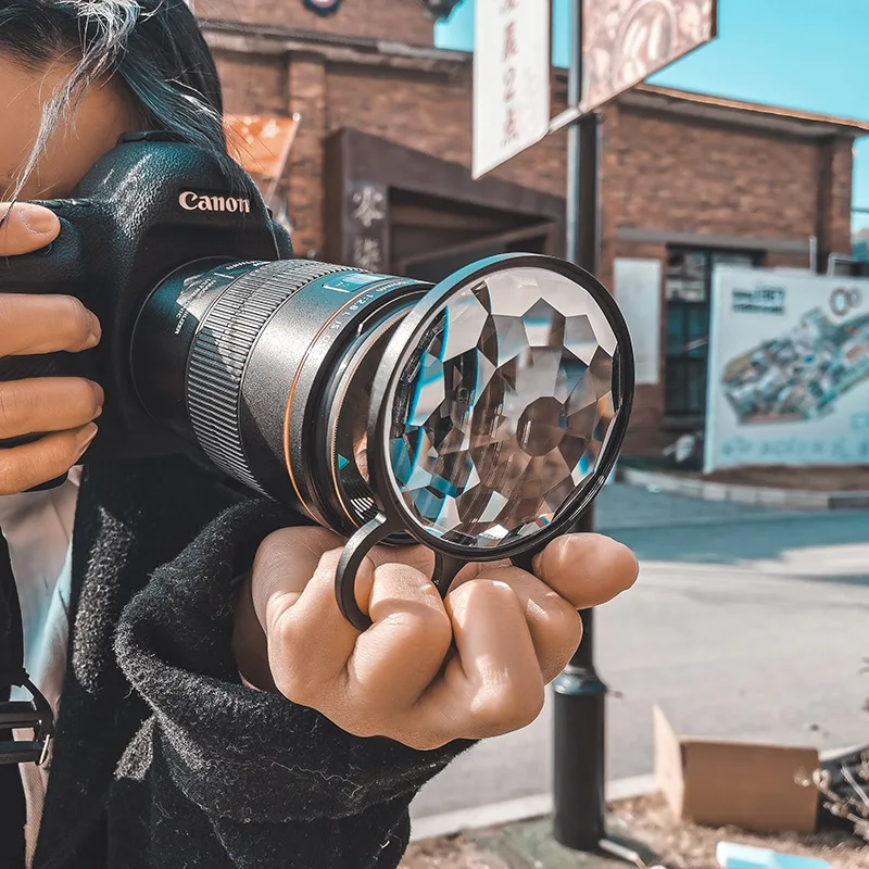 Triangular Prism Photography 80mm Half-Moon Prism Filter