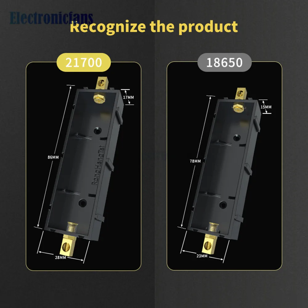 Spleißbarer Batteries chlitz 21700 Batterie fach löt freier Lithium-Batterie kasten halter elektronische Hochstrom-Kupfers äule