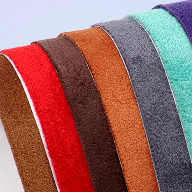 Self-Adhesive Faux Suede PU Leather Fabric for Furniture and Interior Design