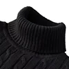 Autumn Men's Long Sleeve Knitted Sweaters Men's Slim Fit Turtleneck Sweater Casual Pullover Sweater Lightweight Ribbed Sweater 2