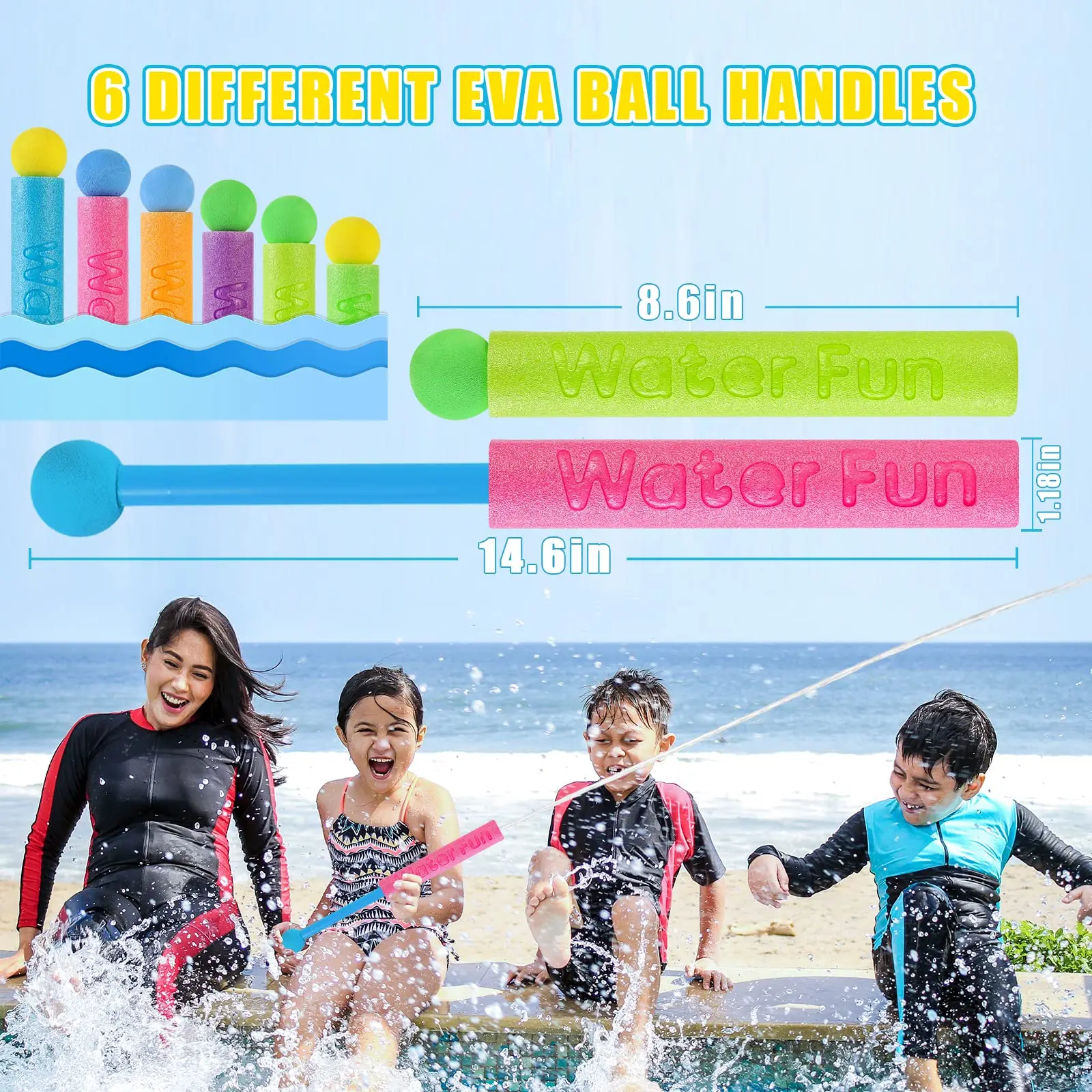 10 Packs Water Gun for Kids Summer Foam Watergun Toys Water Squirter Soaker Blaster Outdoor Swimming Pool Beach Games Toys 2