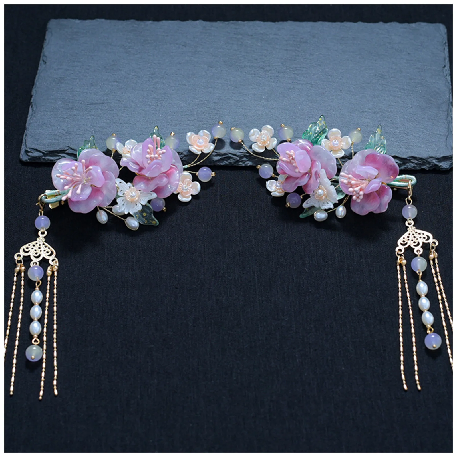 

Han Chinese Clothing Matching Hair Clips Personalized Hair Artifact Clip Headdress for Bridesmaid Wedding Dating Shopping