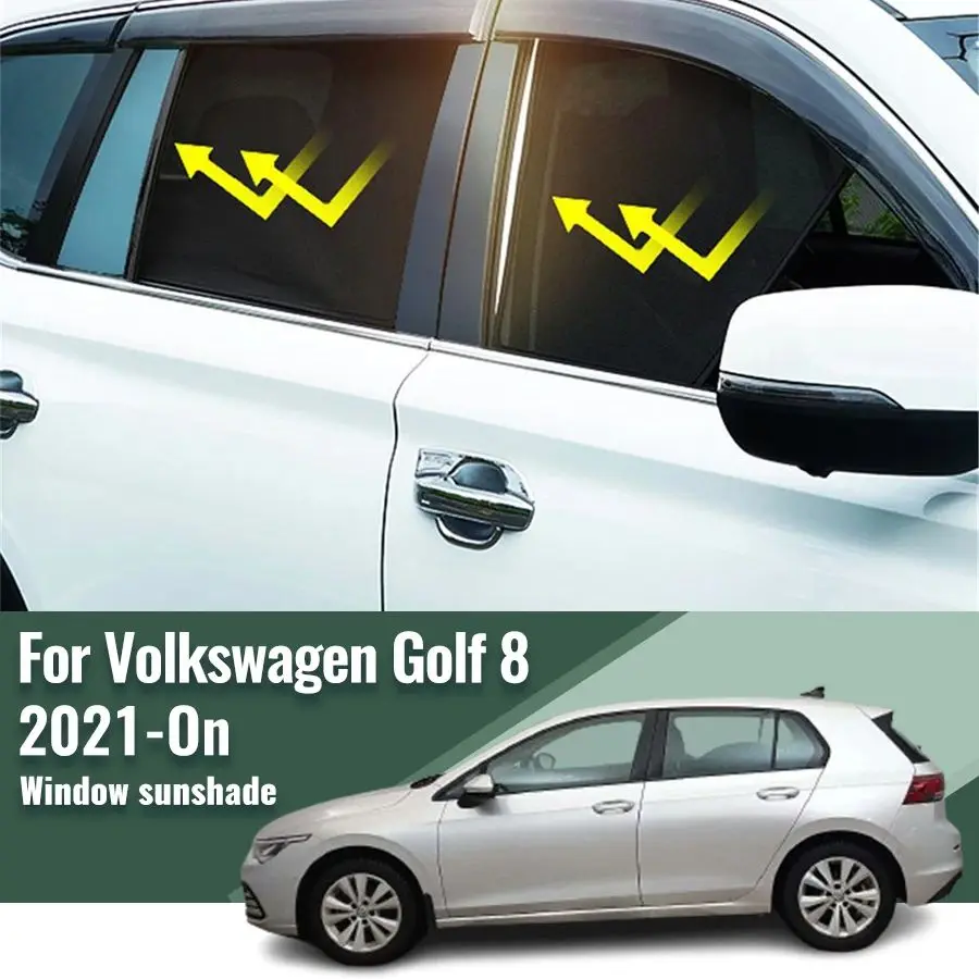 

For Volkswagen VW Golf 8 MK8 Golf8 2024 2023 2022 2021 Magnetic Car Sunshade Front Windshield Curtain Rear Side Window Sun Shade