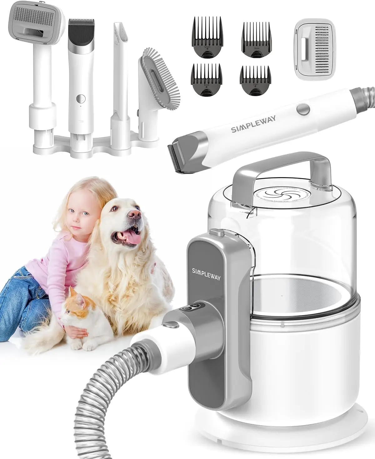 Pet grooming vacuum kit image 1
