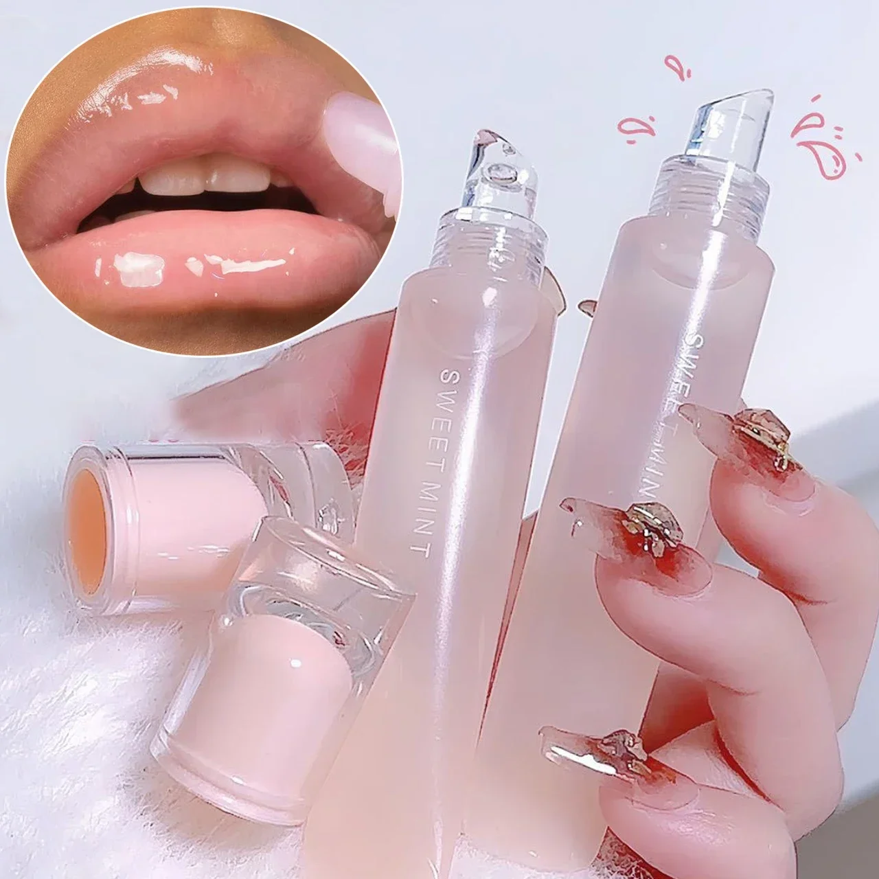 Transparent Mirror Lip Oil Glass Lip Gloss Lasting Moisturizing Colorless Tint Lips Plumper Lipgloss Korean Makeup Cosmetics lip gloss lip makeup lip glaze lip tint lip oil lip stain lip lacquer lip plumper