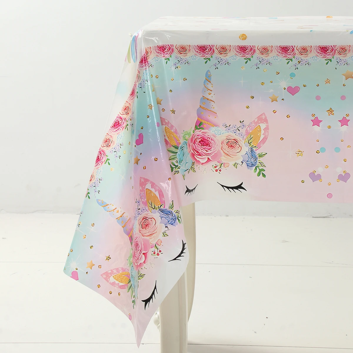 Mantel De Papel De Unicornio - 120x180 Cm, Color Rosa, Para Fiestas De Cumpleaños, Halloween Y Carnaval