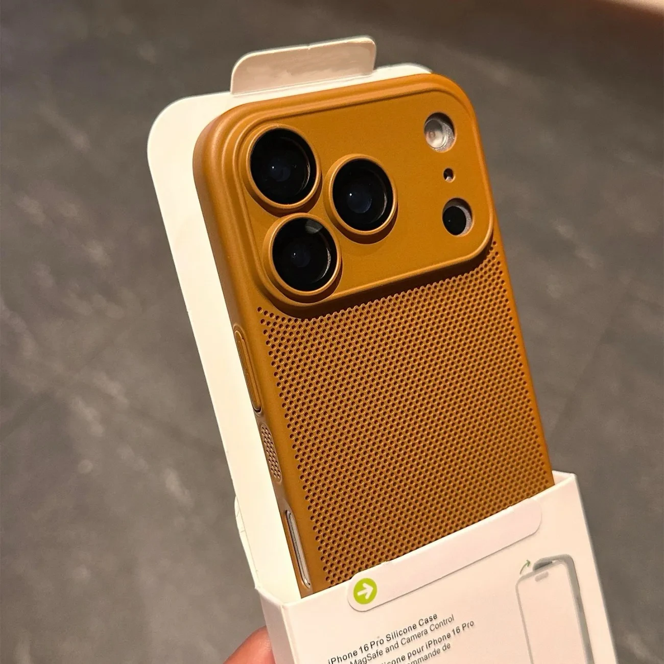 Enhanced Cooling Mesh Phone Case with Heat Dissipation, Breathable Hard Back Cover
