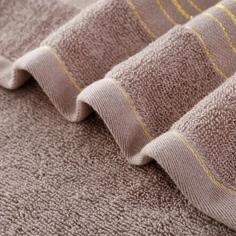Home Accessories Towel Bath Towels Bathroom 100% Cotton Bath Towels 100% Solid Color Napkin Fabric Beach Thickened Shower Garden 6