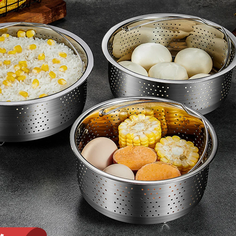 Pot Steamer Basket Stainless Steel Rice Griddle Accessories for Tripod Cooking Fryer