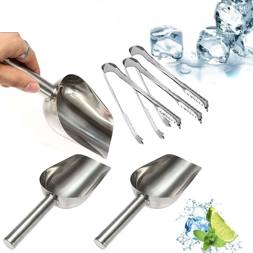 Multi-function 1PC 8-inch Ice Shovel 6-inch Ice Clip Party Candy Cake Clip Flour Grain Food et BBQ Home Kitchen tongs