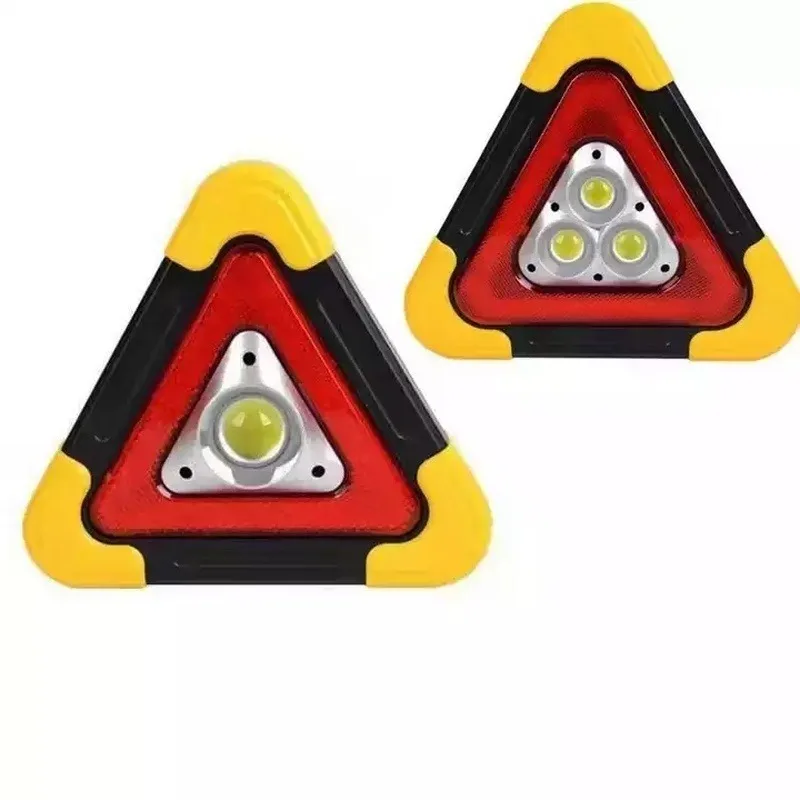 SolarCarTriangleEmergencyLightTrafficRoadsideSafetyFlashing