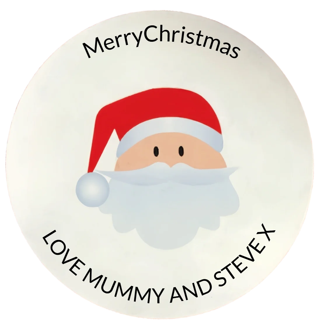 4–6 cm individuelle Weihnachtsgeschenkaufkleber, personalisierter Text/Namen, Weihnachtsbaum-/Weihnachtsmann-Designs, individuelle runde Etiketten – Detail 10