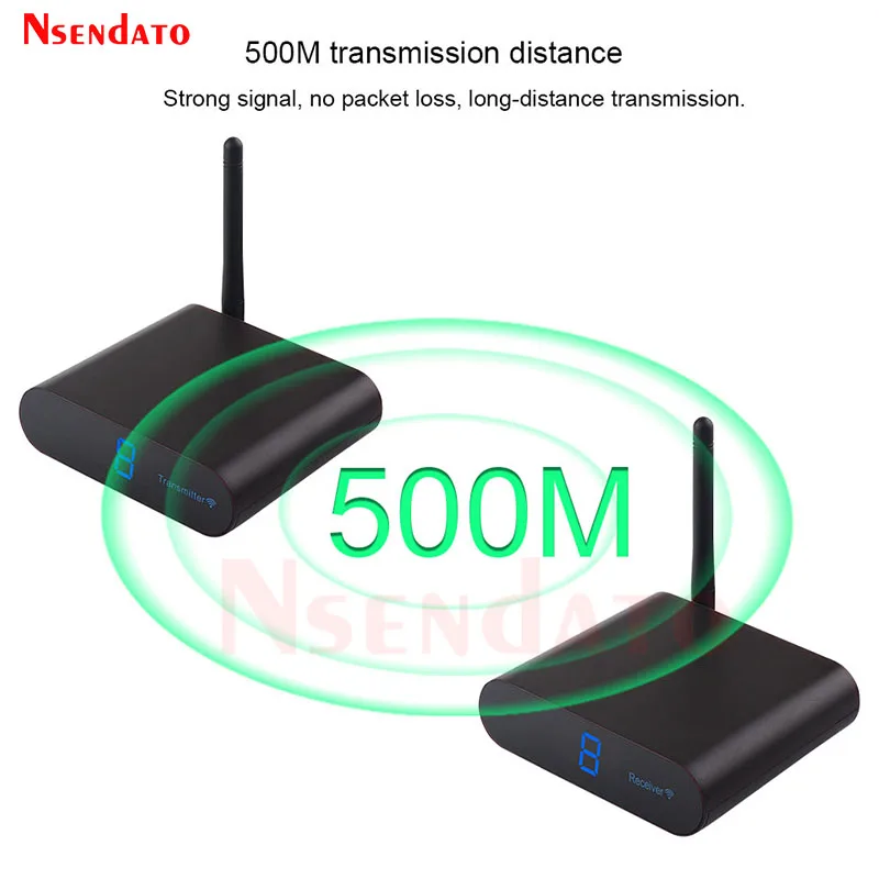 Measy AV550 5.8G Wireless AV Transmitter Receiver Audio Video SD TV AV Signal Sender receiver With IR Romote 500M / 1630FT