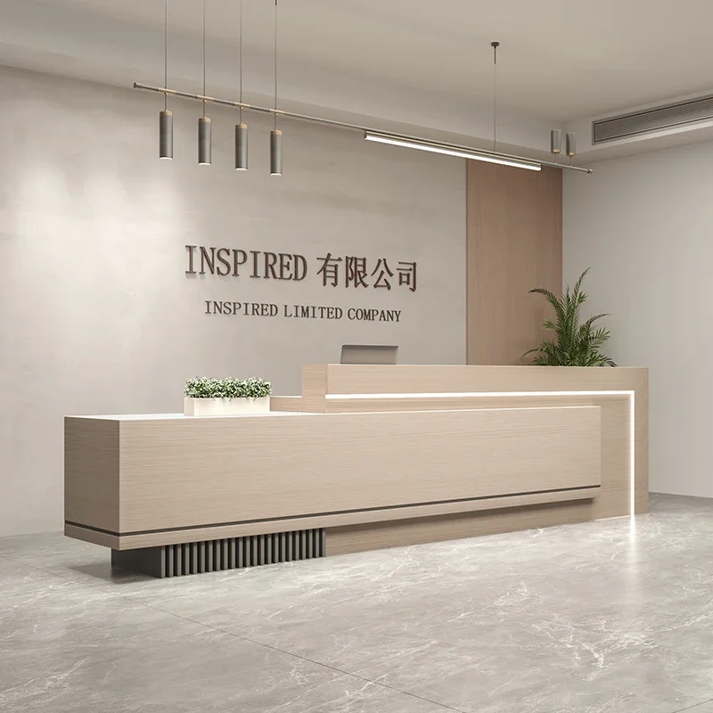 Reception Counter Desk Desk Customer Center Front Beauty Salon Desks Luxury Home Store Checkout Electronic Book Furniture Podium